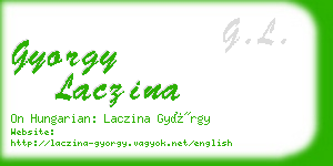 gyorgy laczina business card